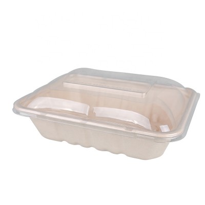 OK COMPOST Hot Dog Paper Tray Meal Prep Containers Bagasse Box