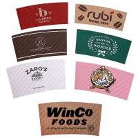 New Design Disposable Biodegradable Coffee Cup Sleeves Paper Sleeve Customized Available  Supplier in China