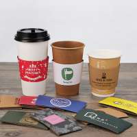 High Quality  Disposable corrugated paper custom coffee cup sleeve for 12,16,20oz cups