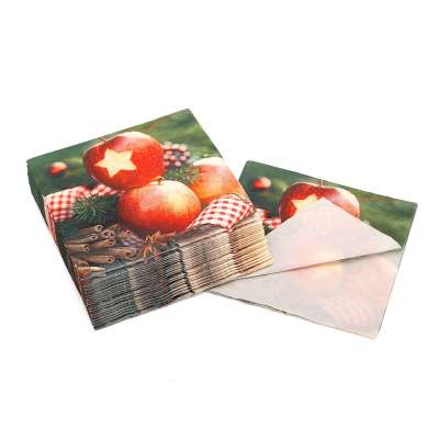 Color printed paper napkin with custom design for beverage party