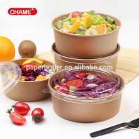 32 oz kraft Paper Custom Domed kraft Salad Bowls, Stuff in China