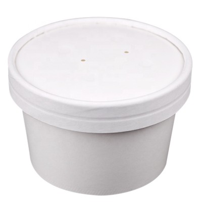 High Grade Disposable 300Ml 12oz Paper Soup Cup With Paper Lid